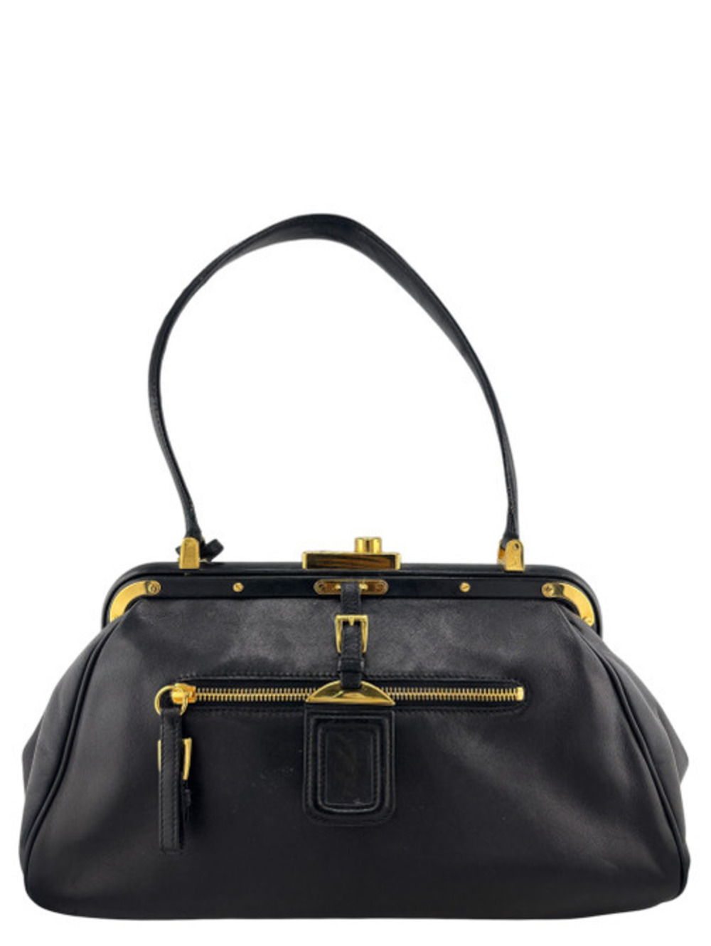 Prada Vintage Nappa Oro Gold-Frame Purse